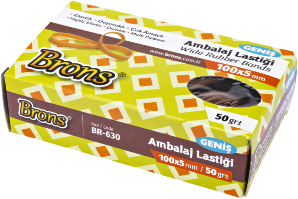 BRONS AMBALAJ LASTİĞİ 10X5 GENİŞ 50 GR.BR-630