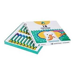 ADEL KARTON KUTU PASTEL BOYA 18 RENK